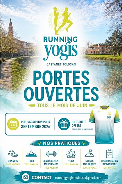 Portes ouvertes Running Yogis Castanet – Venez tester gratuitement nos séances